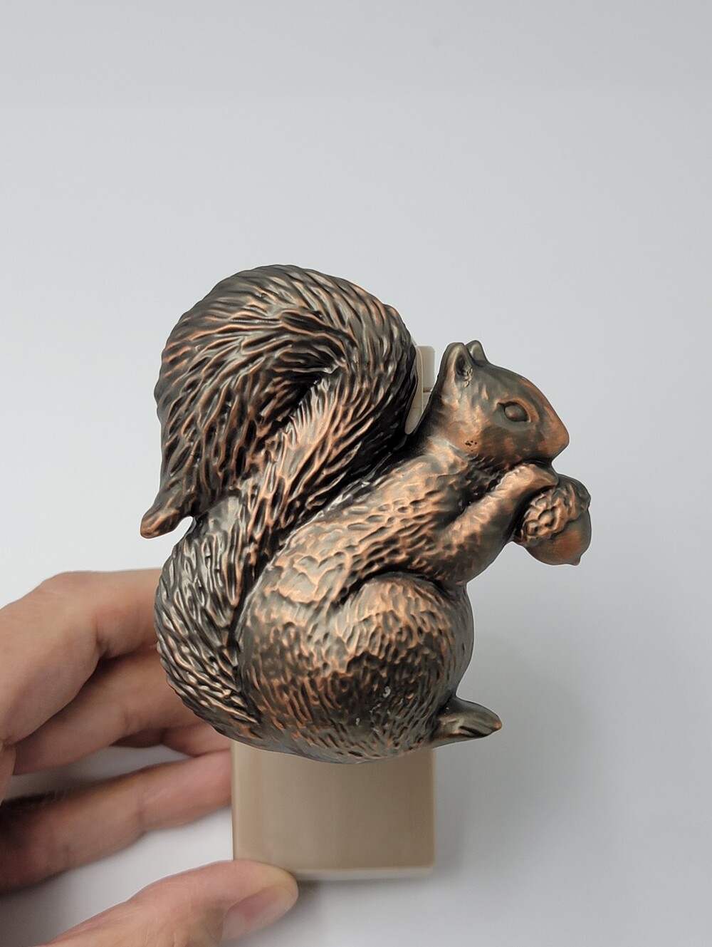 HTF Antiqued Bronze Copper Squirrel  Wallflower Diffuser Plug Bath & Body Works